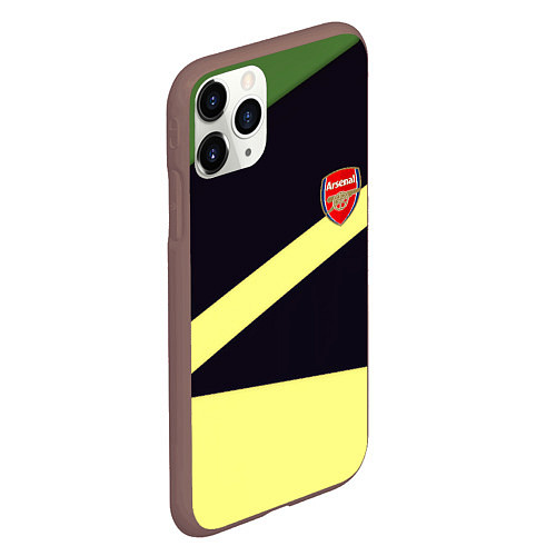 Чехол iPhone 11 Pro матовый Arsenal geometry / 3D-Коричневый – фото 2