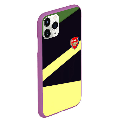 Чехол iPhone 11 Pro матовый Arsenal geometry / 3D-Фиолетовый – фото 2