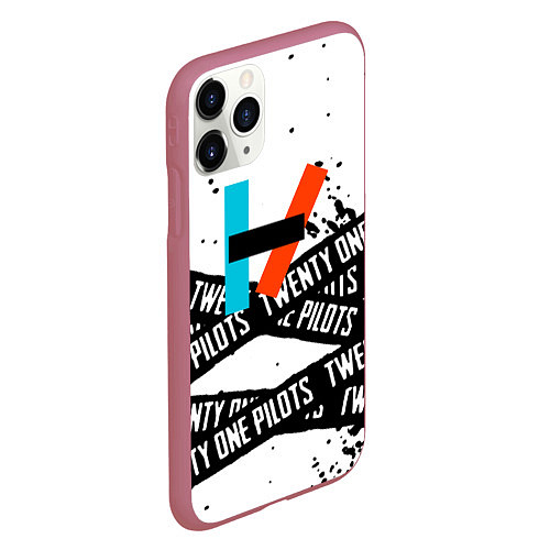 Чехол iPhone 11 Pro матовый Twenty one pilots rock / 3D-Малиновый – фото 2