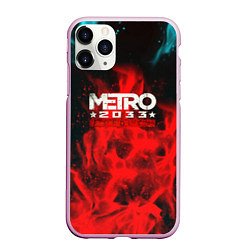 Чехол iPhone 11 Pro матовый Metro 2033 fire, цвет: 3D-розовый