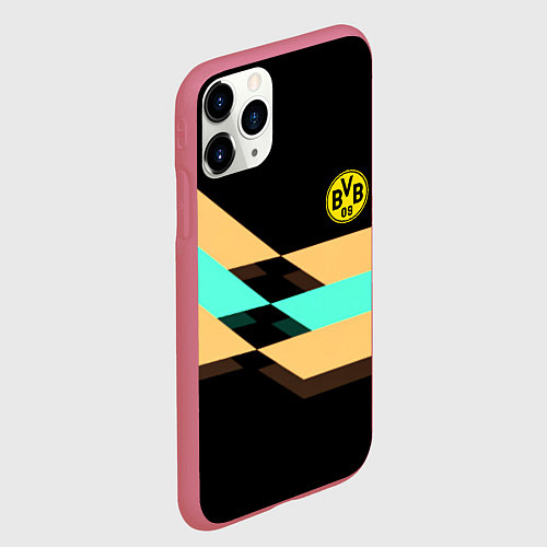 Чехол iPhone 11 Pro матовый Borussia sport line / 3D-Малиновый – фото 2