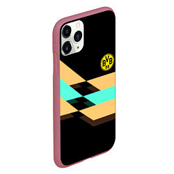 Чехол iPhone 11 Pro матовый Borussia sport line, цвет: 3D-малиновый — фото 2