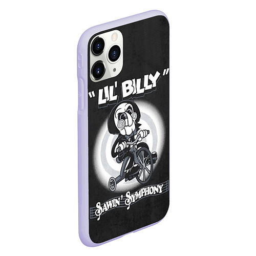 Чехол iPhone 11 Pro матовый Lil Billy - Saw / 3D-Светло-сиреневый – фото 2