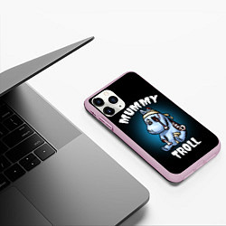 Чехол iPhone 11 Pro матовый Mummy troll, цвет: 3D-розовый — фото 2