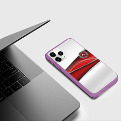Чехол iPhone 11 Pro матовый Mercedes benz авто, цвет: 3D-фиолетовый — фото 2