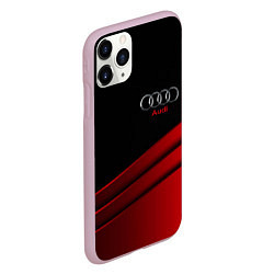 Чехол iPhone 11 Pro матовый AUDI carbon metal, цвет: 3D-розовый — фото 2