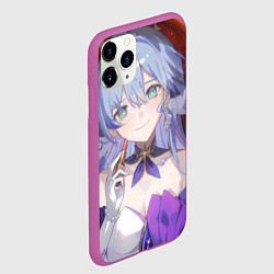 Чехол iPhone 11 Pro матовый Honkai Star Rail Robin, цвет: 3D-фиолетовый — фото 2