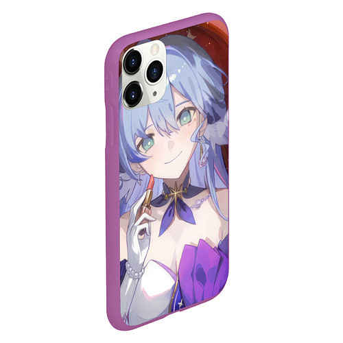 Чехол iPhone 11 Pro матовый Honkai Star Rail Robin / 3D-Фиолетовый – фото 2