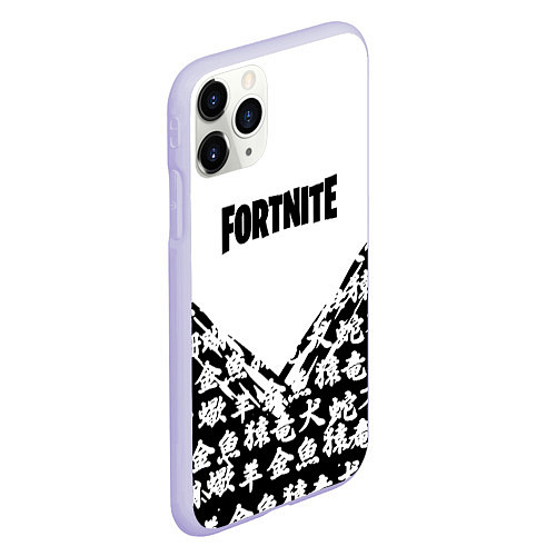 Чехол iPhone 11 Pro матовый Fortnite japan game / 3D-Светло-сиреневый – фото 2