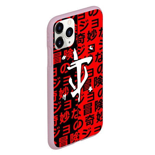 Чехол iPhone 11 Pro матовый Doom japan pattern steel / 3D-Розовый – фото 2