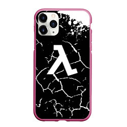 Чехол iPhone 11 Pro матовый Half life pattern краски, цвет: 3D-малиновый