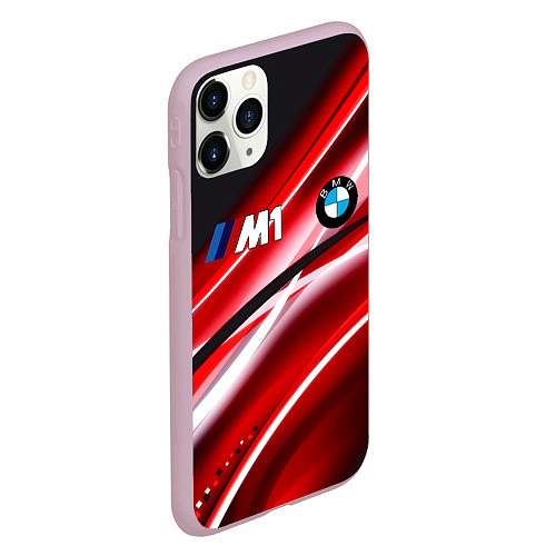 Чехол iPhone 11 Pro матовый BMW sport line steel / 3D-Розовый – фото 2