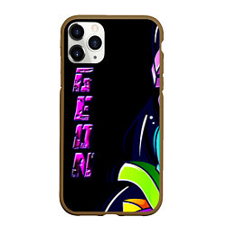 Чехол iPhone 11 Pro матовый Geon Enduro graffitti, цвет: 3D-коричневый