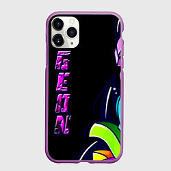 Чехол iPhone 11 Pro матовый Geon Enduro graffitti, цвет: 3D-фиолетовый