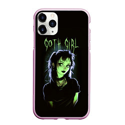 Чехол iPhone 11 Pro матовый Goth girl - Beetlejuice, цвет: 3D-розовый