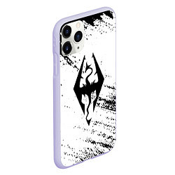 Чехол iPhone 11 Pro матовый The Elder Scrolls чёрно белые краски, цвет: 3D-светло-сиреневый — фото 2