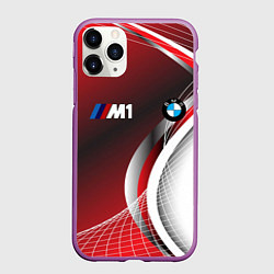 Чехол iPhone 11 Pro матовый BMW sport geometry motors, цвет: 3D-фиолетовый
