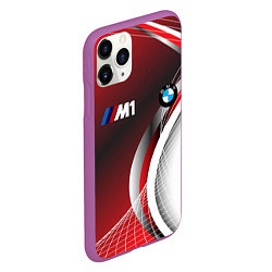 Чехол iPhone 11 Pro матовый BMW sport geometry motors, цвет: 3D-фиолетовый — фото 2