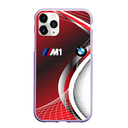 Чехол iPhone 11 Pro матовый BMW sport geometry motors, цвет: 3D-светло-сиреневый