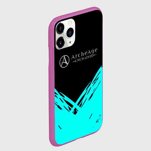 Чехол iPhone 11 Pro матовый ArcheAge краски / 3D-Фиолетовый – фото 2