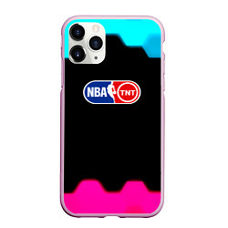 Чехол iPhone 11 Pro матовый NBA текстура соты, цвет: 3D-розовый