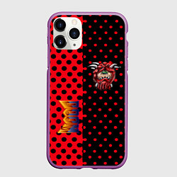 Чехол iPhone 11 Pro матовый Doom pattern steell, цвет: 3D-фиолетовый