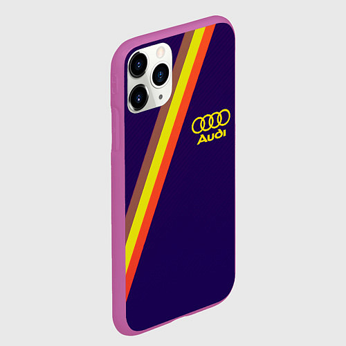 Чехол iPhone 11 Pro матовый AUDI line sport / 3D-Фиолетовый – фото 2