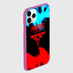 Чехол iPhone 11 Pro матовый The Last of Us в огне, цвет: 3D-фиолетовый — фото 2