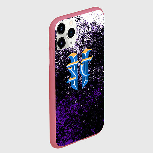 Чехол iPhone 11 Pro матовый Starcraft брызги красок / 3D-Малиновый – фото 2
