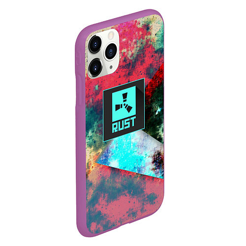 Чехол iPhone 11 Pro матовый RUST geometry color / 3D-Фиолетовый – фото 2