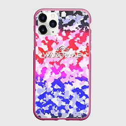 Чехол iPhone 11 Pro матовый Warframe камуфляж, цвет: 3D-малиновый