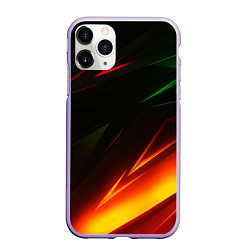 Чехол iPhone 11 Pro матовый Geometry stripes line color, цвет: 3D-светло-сиреневый