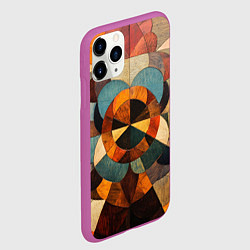 Чехол iPhone 11 Pro матовый Винтажная мозайка, цвет: 3D-фиолетовый — фото 2