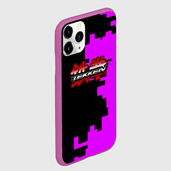 Чехол iPhone 11 Pro матовый Tekken pattern pink, цвет: 3D-фиолетовый — фото 2