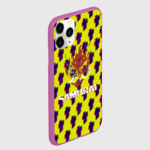Чехол iPhone 11 Pro матовый Samurai человечки / 3D-Фиолетовый – фото 2