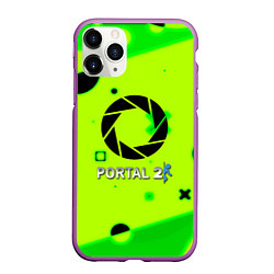 Чехол iPhone 11 Pro матовый Portal 2 geometry steel, цвет: 3D-фиолетовый