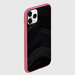Чехол iPhone 11 Pro матовый Геометрия полосы текстура, цвет: 3D-малиновый — фото 2