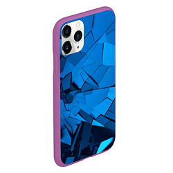 Чехол iPhone 11 Pro матовый Битая геометрия, цвет: 3D-фиолетовый — фото 2