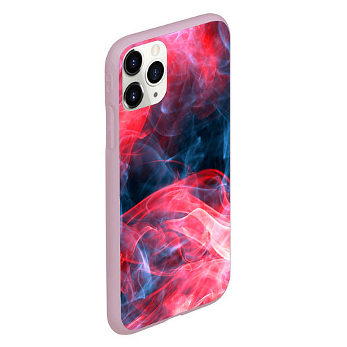 Чехол iPhone 11 Pro матовый Дымная текстура / 3D-Розовый – фото 2