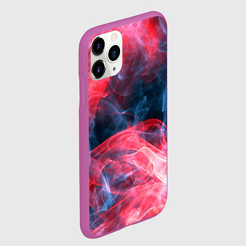 Чехол iPhone 11 Pro матовый Дымная текстура / 3D-Фиолетовый – фото 2
