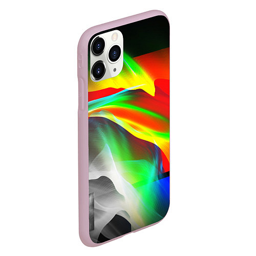 Чехол iPhone 11 Pro матовый Текстура краски / 3D-Розовый – фото 2