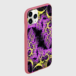 Чехол iPhone 11 Pro матовый Абстракция фракталов, цвет: 3D-малиновый — фото 2