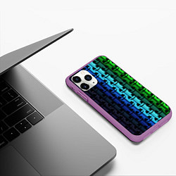 Чехол iPhone 11 Pro матовый Marshmello gradient, цвет: 3D-фиолетовый — фото 2