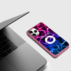 Чехол iPhone 11 Pro матовый Portal неоновые волны, цвет: 3D-малиновый — фото 2