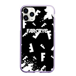 Чехол iPhone 11 Pro матовый FC6 logo pattern, цвет: 3D-светло-сиреневый