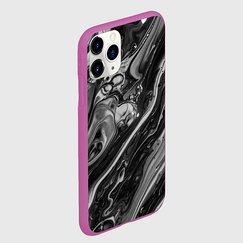 Чехол iPhone 11 Pro матовый Чернила / 3D-Фиолетовый – фото 2