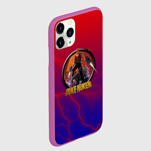 Чехол iPhone 11 Pro матовый Duke Nukem storm / 3D-Фиолетовый – фото 2