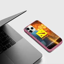 Чехол iPhone 11 Pro матовый DOTA 2 лес эльфов, цвет: 3D-малиновый — фото 2