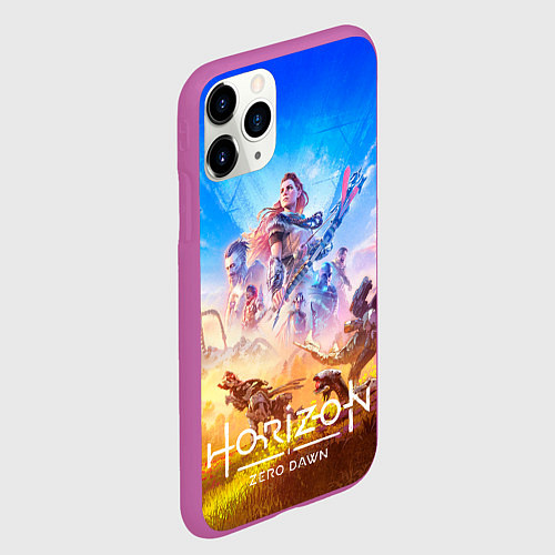 Чехол iPhone 11 Pro матовый Герои Horizon zero dawn remstered / 3D-Фиолетовый – фото 2