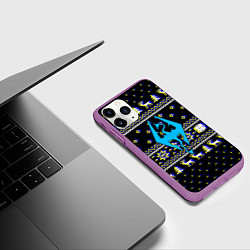 Чехол iPhone 11 Pro матовый The Elder Scrolls зимний свитер, цвет: 3D-фиолетовый — фото 2